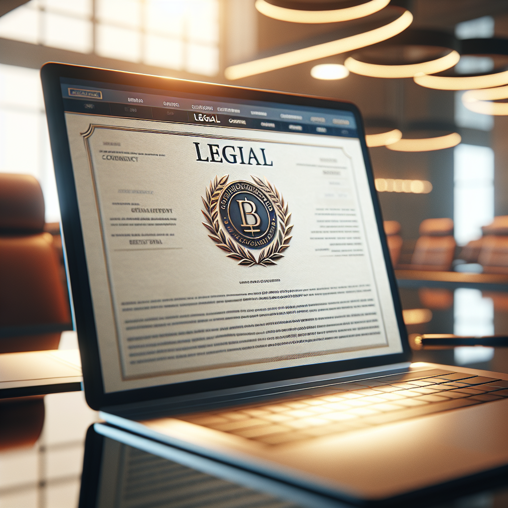 Documentación legal digital en pantalla con logo de bet365