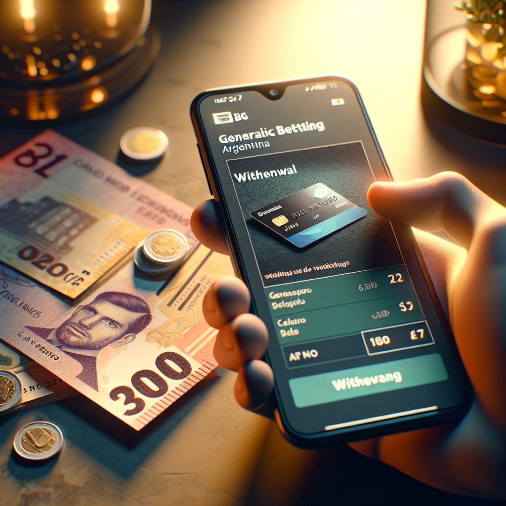 Retiro de fondos de Bet365 en Argentina con tarjeta y Mercado Pago, móvil en mano