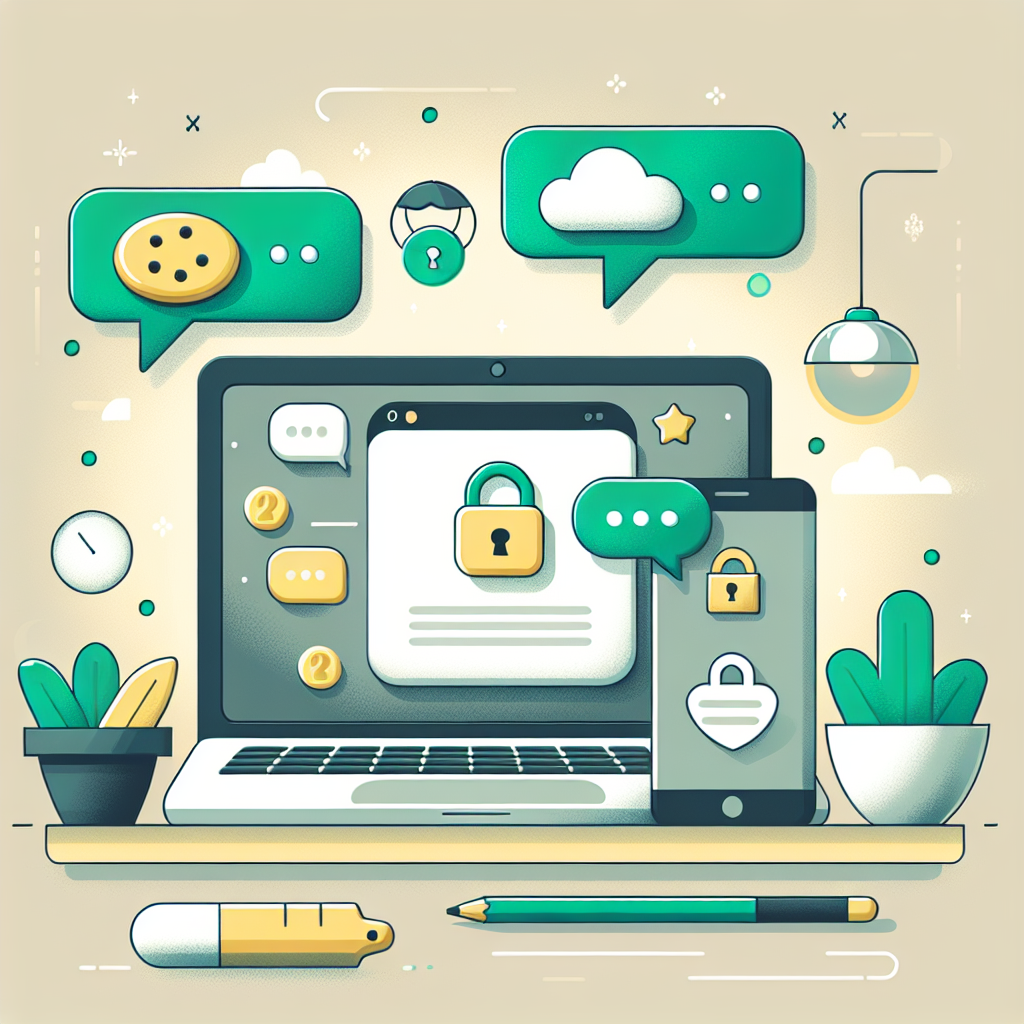 Iconos de cookies y privacidad sobre dispositivos ilustrados