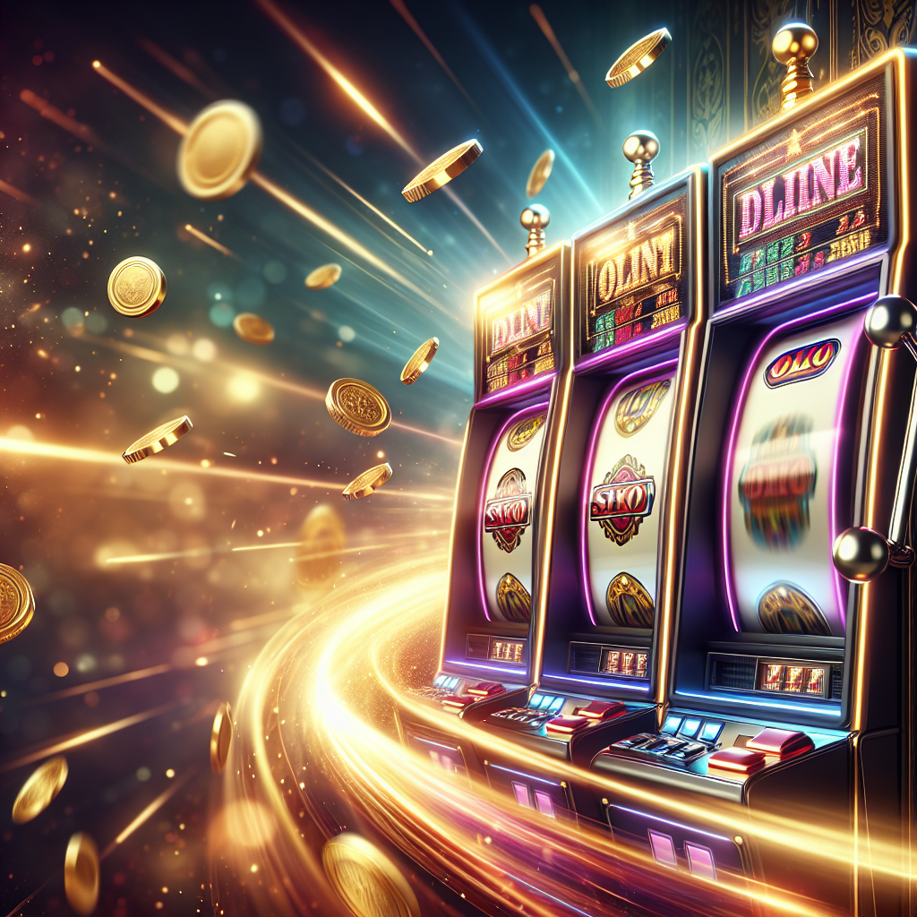 Máquinas tragamonedas online coloridas y brillantes en bet365 con monedas doradas, fondo moderno para banner